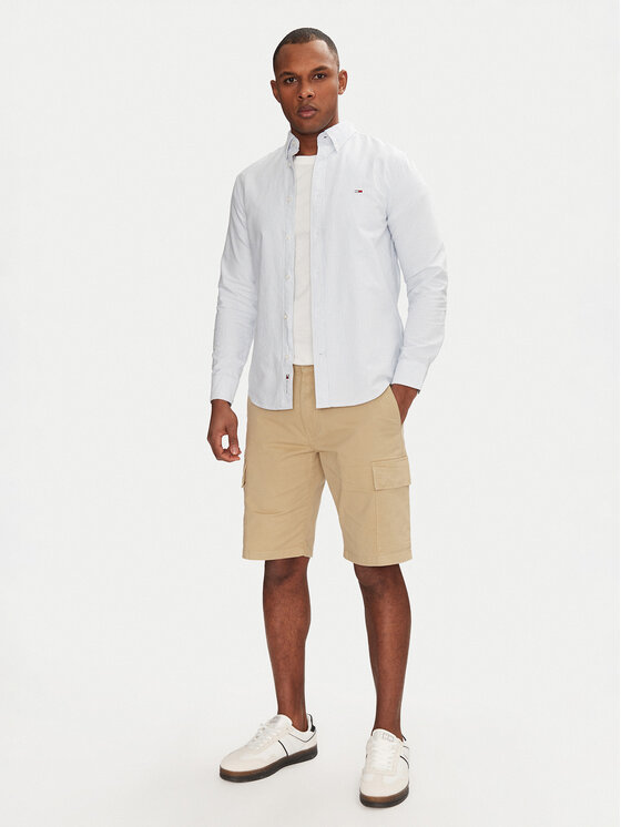 Tommy Jeans Tommy Jeans Krekls DM0DM20668 Zils Slim Fit