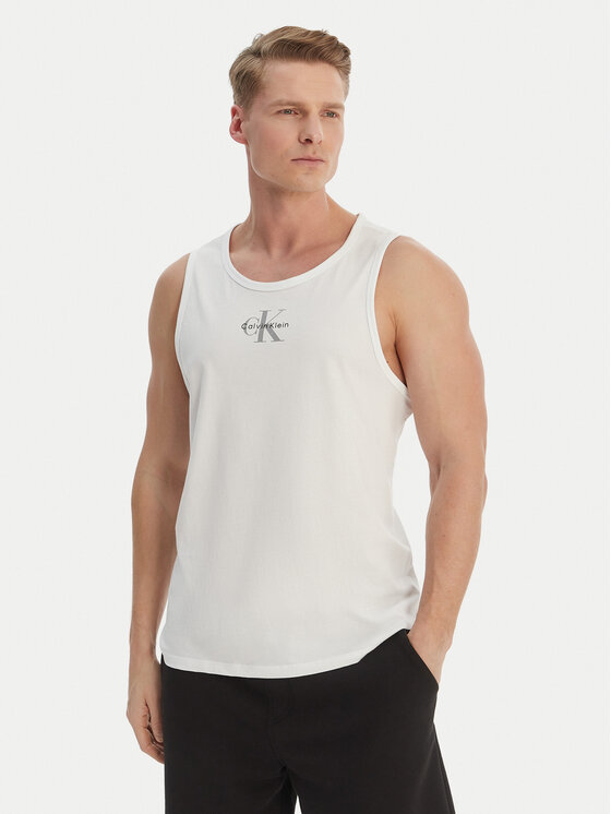 Calvin Klein Jeans Calvin Klein Jeans Tank top marškinėliai LV04RF850G Balta Regular Fit