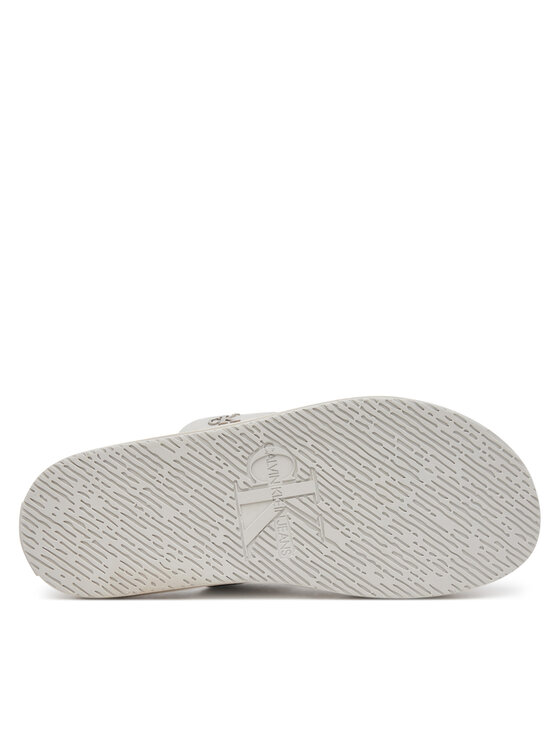 Calvin Klein Jeans Calvin Klein Jeans Klapki Flat Molded Dbl Bar Sandal Cv YM0YM01222 Szary