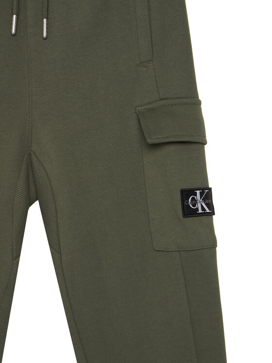 Calvin Klein Jeans Calvin Klein Jeans Teplákové kalhoty Badge IB0IB02199 Zelená Relaxed Fit