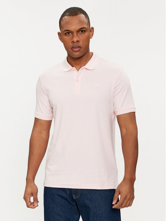 Calvin Klein Polo Smooth K10K111657 Rozā Slim Fit