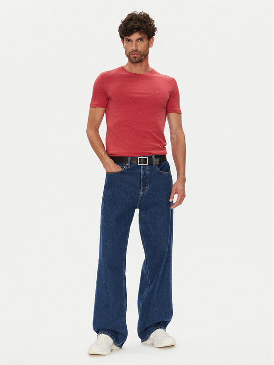 Tommy Jeans Tommy Jeans T-särk Jaspe DM0DM20363 Punane Slim Fit