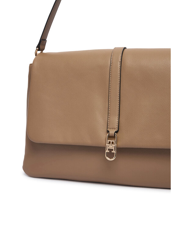 Tommy Hilfiger Tommy Hilfiger Torebka Th Libre Satchel AW0AW19197 Beżowy