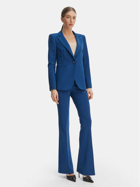 Rinascimento Rinascimento Hlače iz tkanine CFC0127876003 Modra Slim Fit