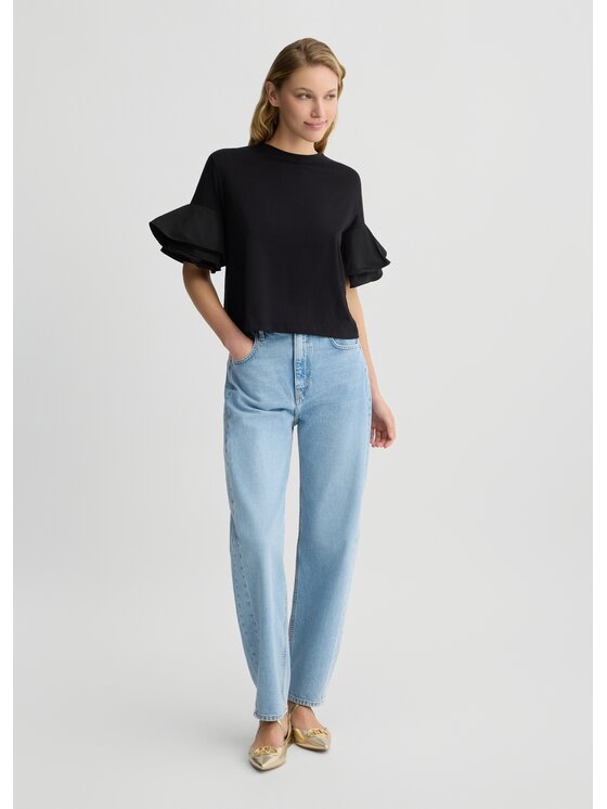Liu Jo Liu Jo T-Shirt CA5006J630822222 Czarny Regular Fit
