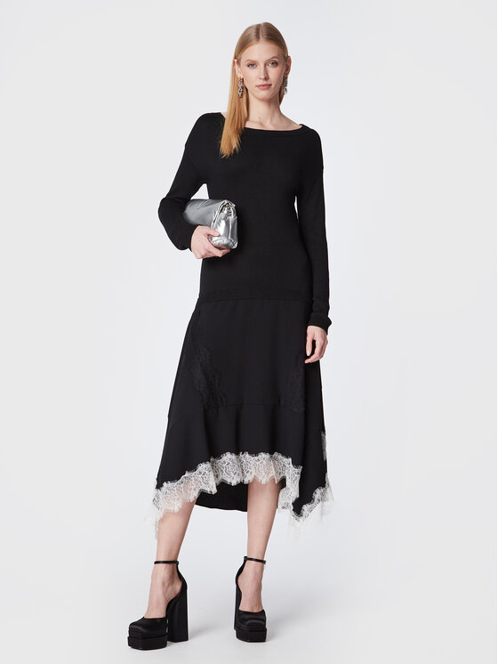 TWINSET TWINSET Φόρεμα υφασμάτινο 222TT3283 Μαύρο Regular Fit
