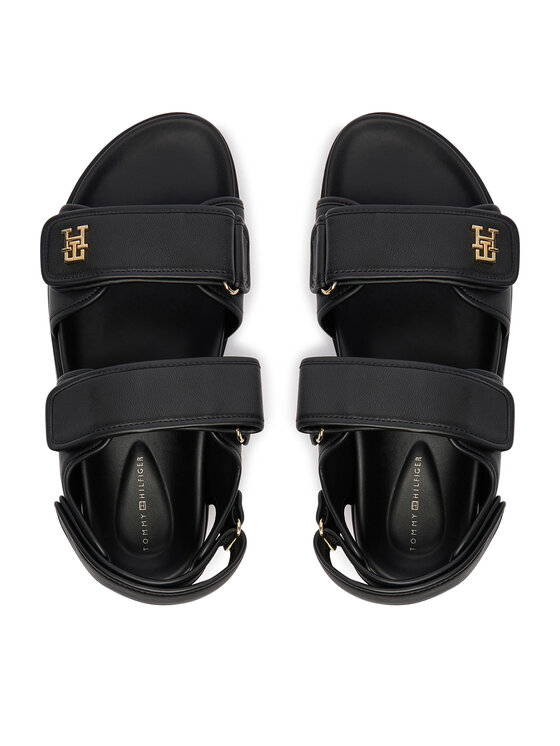 Tommy Hilfiger Tommy Hilfiger Sandále Leather Sporty Platform Sandal FW0FW09119 Čierna