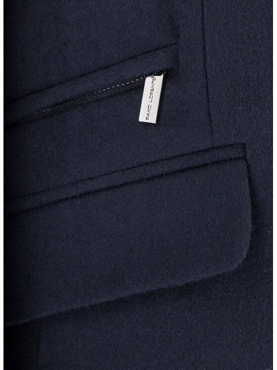 Pako Lorente Pako Lorente Płaszcz wełniany P22WF-7X-009 Granatowy Classic Fit