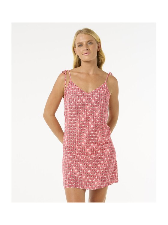 Rip Curl Rip Curl Sukienka letnia Cala Mayor Mini Tie Dress Czerwony Standard Fit