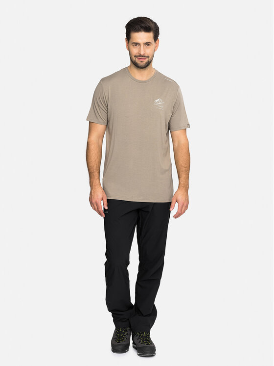 Viking Viking Koszulka techniczna Lenta Bamboo Light Man Beżowy Regular Fit