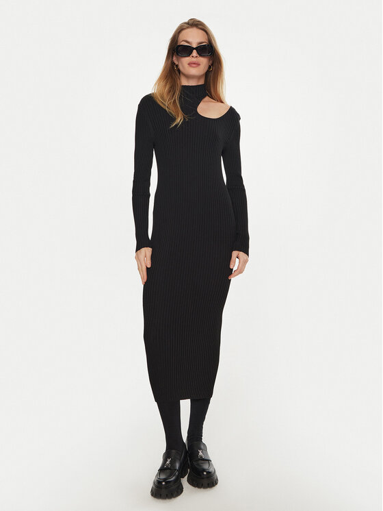 HUGO Hugo Trikotažinė suknelė Sedennie 50522537 Juoda Slim Fit