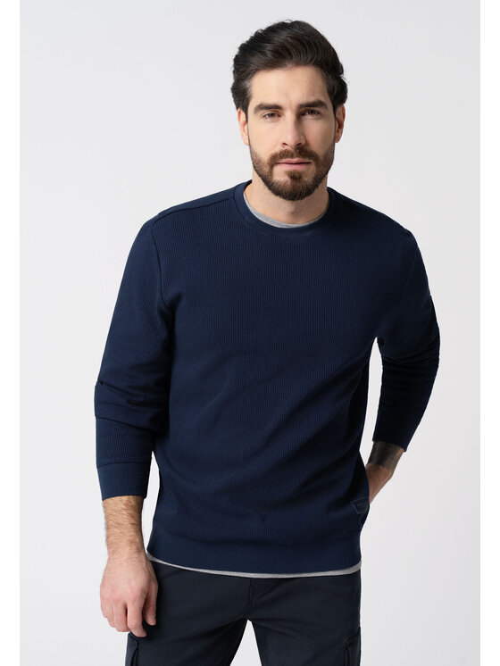 Volcano Volcano Bluza B-TONE Granatowy Regular Fit