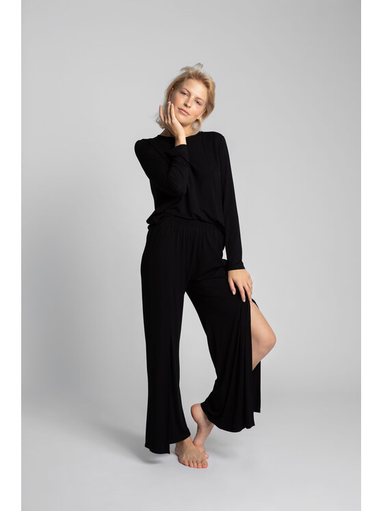 LaLupa LaLupa Pantalone del pigiama LA026 Nero Comfortable Fit