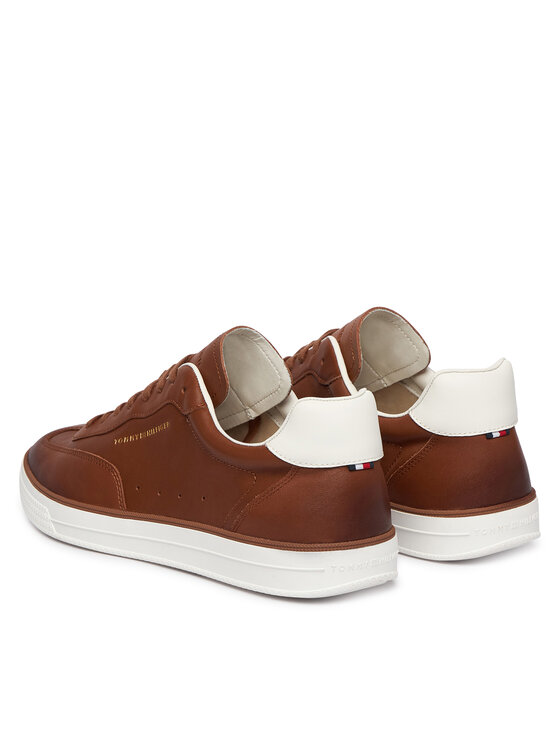 Tommy Hilfiger Tommy Hilfiger Tenisice Th Lo Lux 1A2 Cognac FM0FM05870 Smeđa
