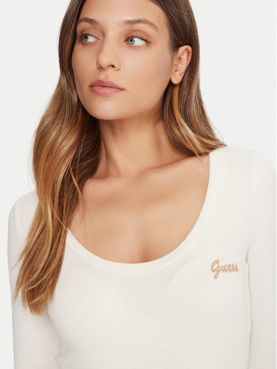 Guess Guess Боди V5BP09 KCBF1 Екрю Slim Fit