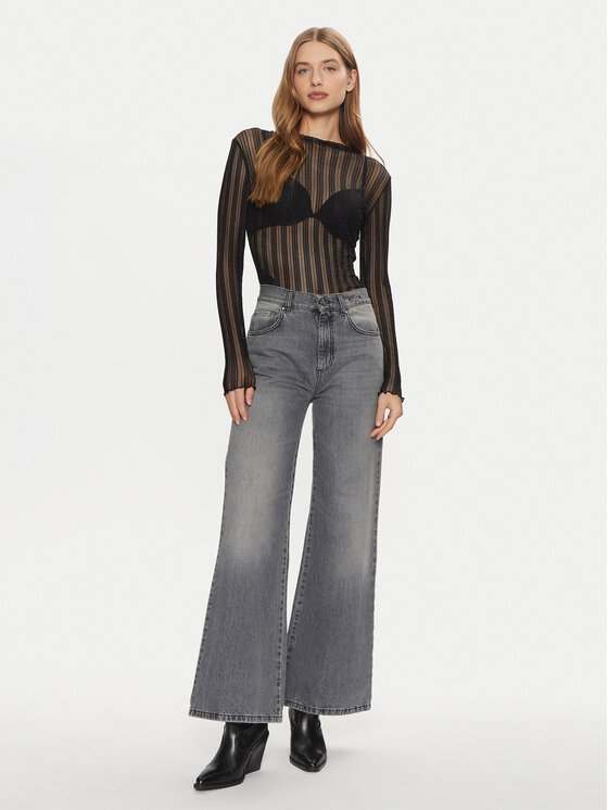 Vila Vila Μπλουζάκι Mist 14102378 Μαύρο Slim Fit