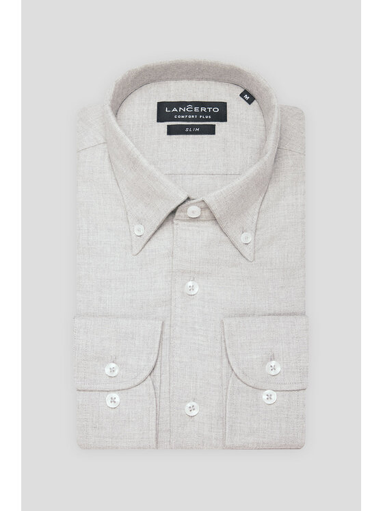 Lancerto Lancerto Koszula Marte KO073224000011 Szary Slim Fit