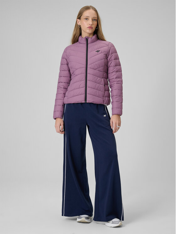 4F 4F Kurtka puchowa MIDSHOP TEXTILE Fioletowy Slim Fit
