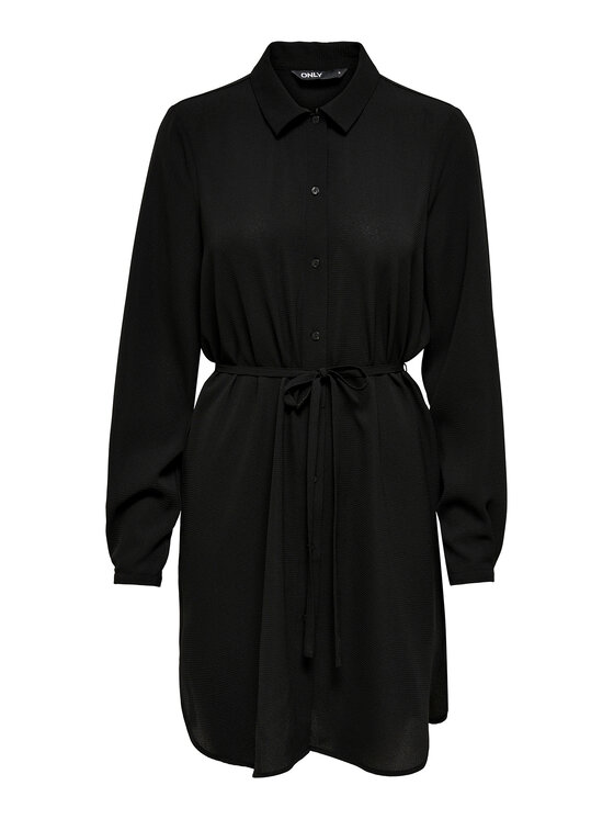 ONLY ONLY Rochie tip cămașă Nova 15241890 Negru Regular Fit