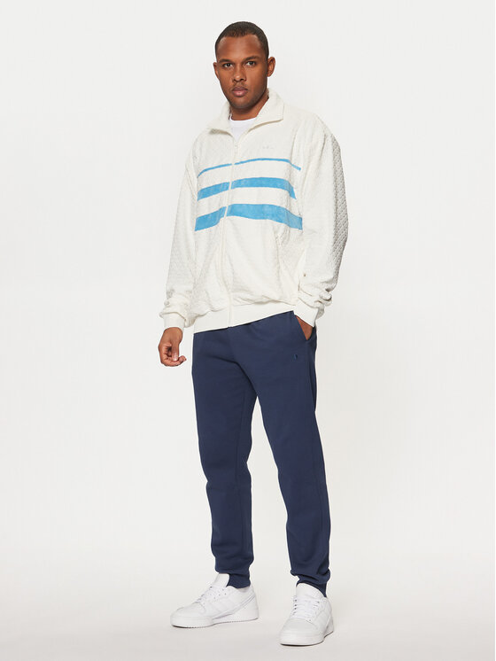 adidas adidas Majica dugih rukava Monogram JP4420 Bijela Loose Fit