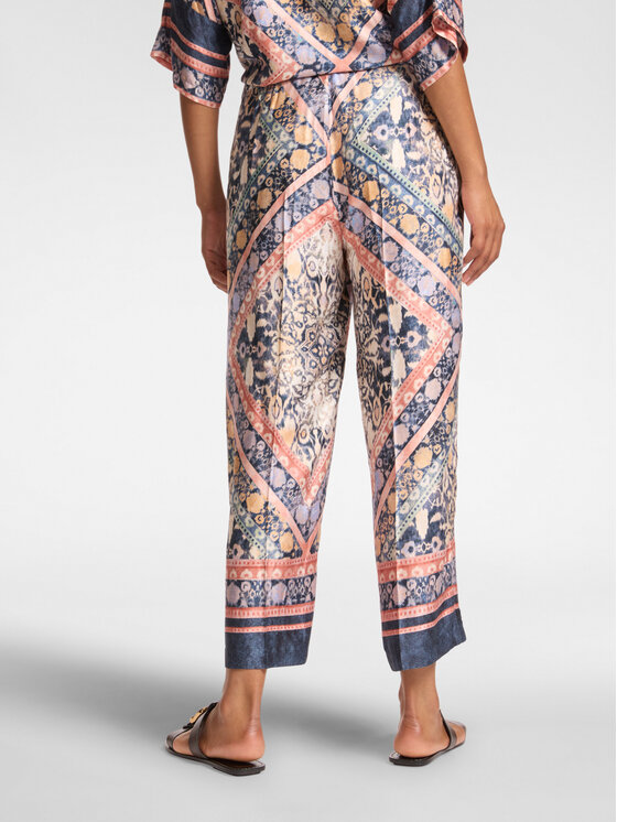 Elena Mirò Elena Mirò Pantaloni di tessuto P009P000457N001 Blu Cropp Fit