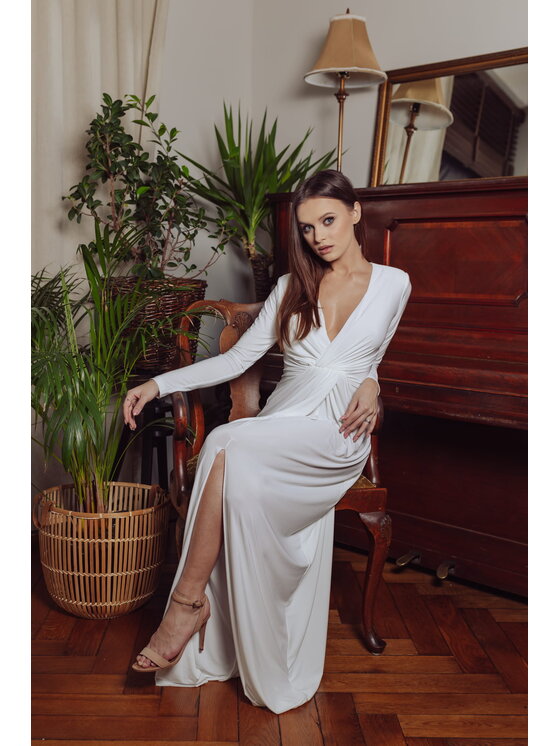 Aurora Aurora Večerní šaty Ślubna Brigette Bílá Feminine Fit