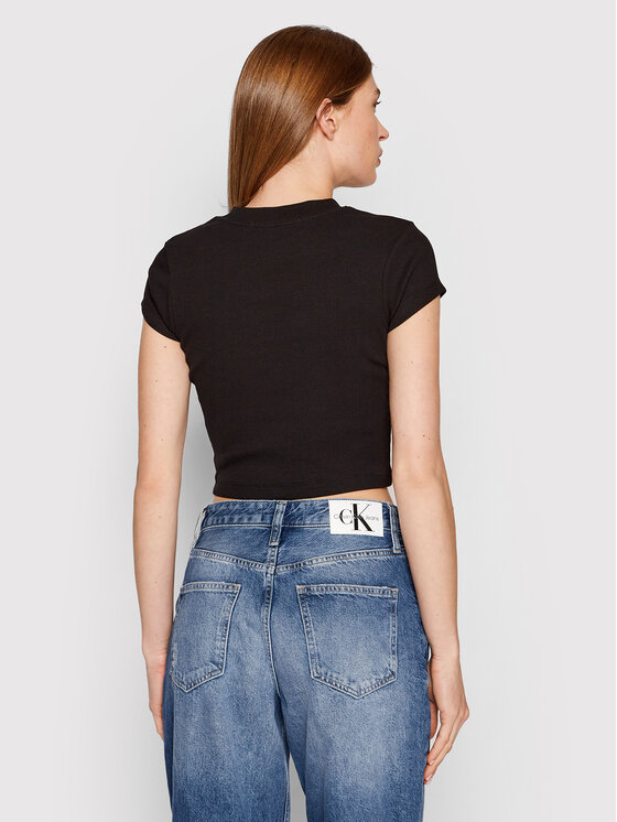 Calvin Klein Jeans Calvin Klein Jeans T-shirt J20J218337 Crna Slim Fit
