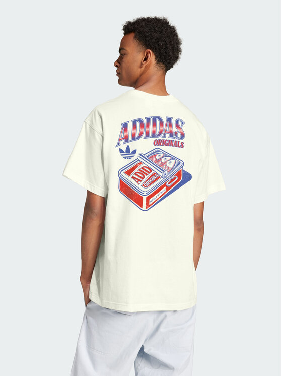 adidas adidas T-Shirt SARDINES GRAPHIC TEE Biały Oversize
