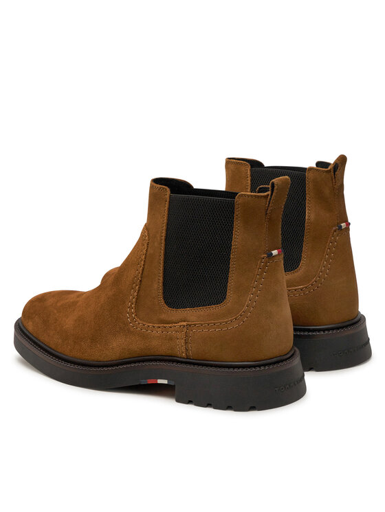 Tommy Hilfiger Tommy Hilfiger Ghete Jodhpur Light Hilfiger Suede Chelsea FM0FM05104 Maro