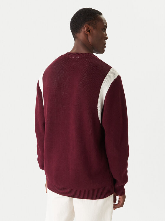 adidas adidas Sweter JX8215 Bordowy Regular Fit