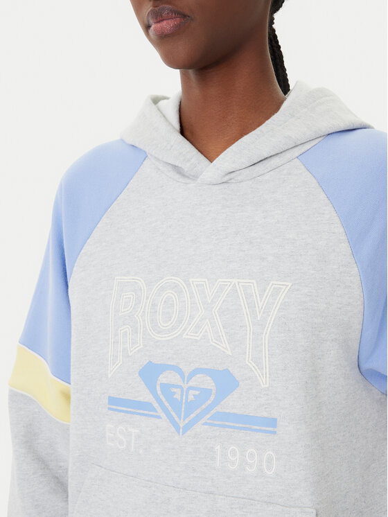 Roxy Roxy Bluza Essential Energy Blockd ERJFT04937 Szary Regular Fit