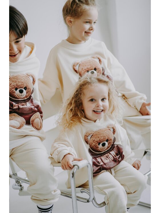 Bejbi Story Bejbi Story Bluza Bluza oversize Biscuit Teddy bez kaptura Écru Oversize
