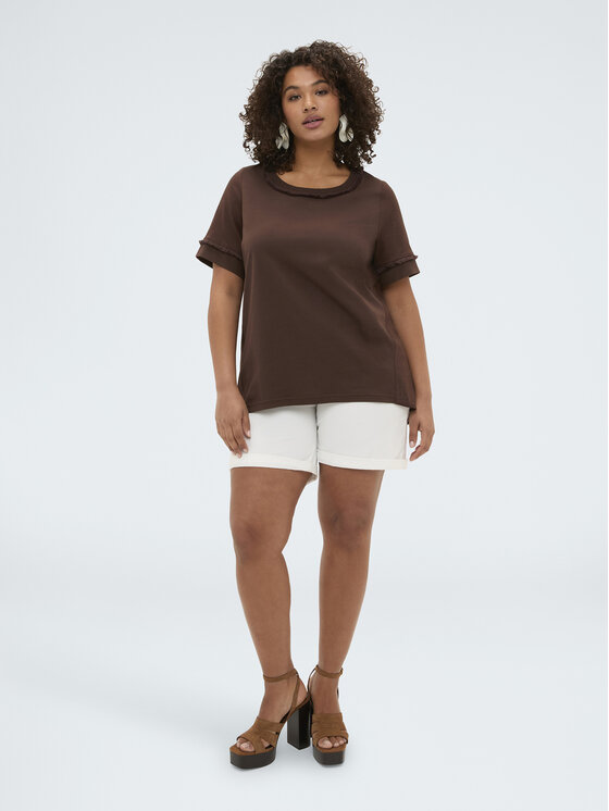 Fiorella Rubino Fiorella Rubino T-shirt G0AOL009171N022 Marrone Over Fit