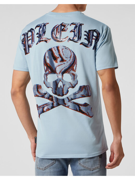 PHILIPP PLEIN PHILIPP PLEIN T-Shirt 3059 Błękitny Regular Fit