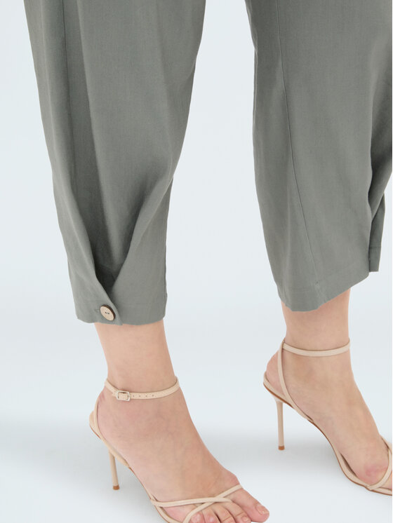 Fiorella Rubino Fiorella Rubino Pantaloni di tessuto P041T005277N0Z5 Verde Regular Fit