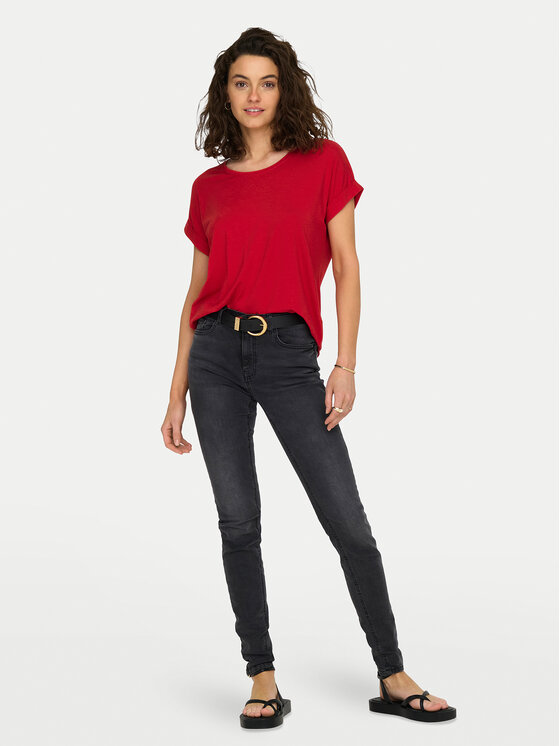 ONLY ONLY Póló Moster 15106662 Piros Regular Fit