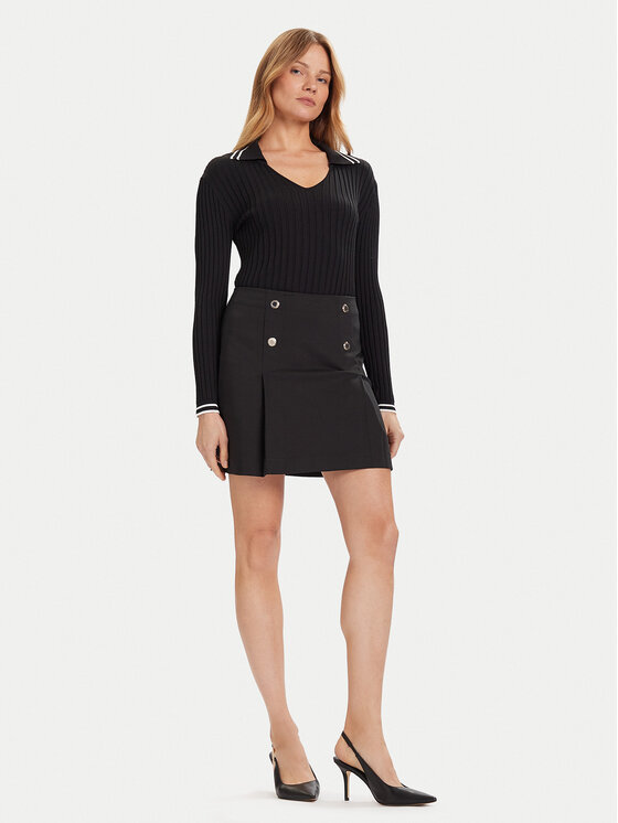 Morgan Morgan Miniszoknya 252-JPALE Fekete Slim Fit