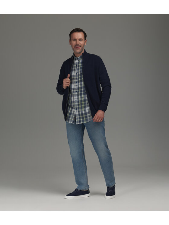 Lee Cooper Lee Cooper Sweter SCOTT Granatowy Regular Fit