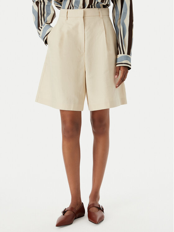 Weekend Max Mara Weekend Max Mara Bermudų šortai Ecuba 2515141032 Écru Regular Fit