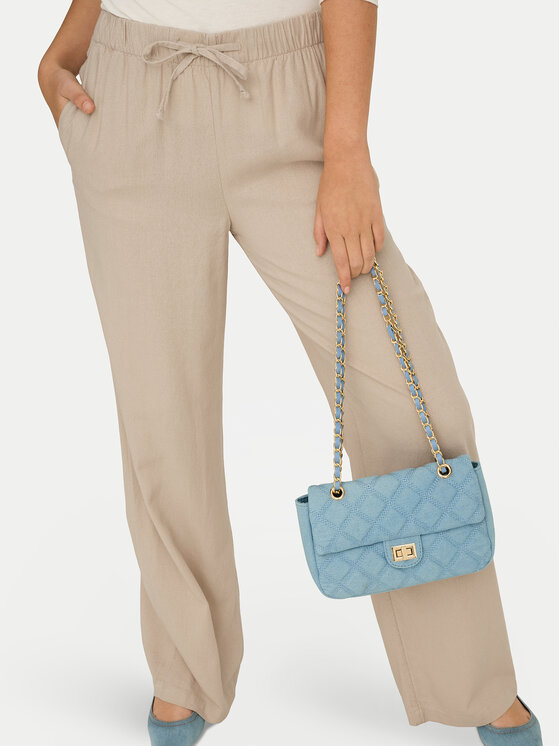 ONLY ONLY Pantaloni di tessuto Goa 15363676 Beige Straight Fit