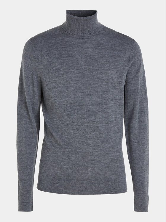 Calvin Klein Calvin Klein Bluză cu gât Superior K10K110420 Gri Slim Fit