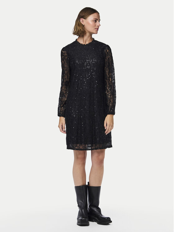Pieces Pieces Koktejlové šaty Olline 17151584 Černá Regular Fit