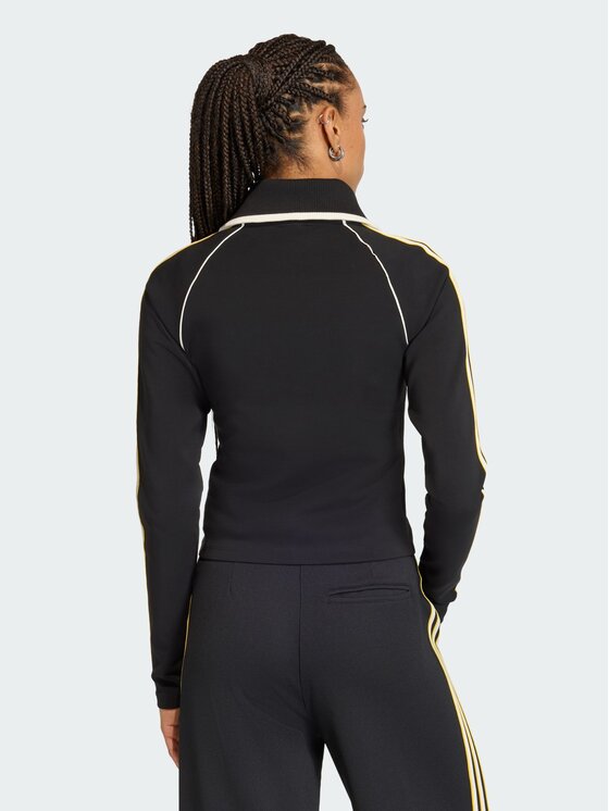 adidas adidas Bluza SLIM FITTED FIREBIRD Czarny Slim Fit