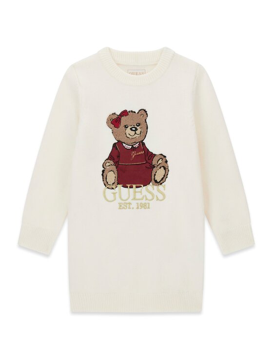 Guess Guess Трикотажна сукня K6BK08 Z1308 Кремовий Regular Fit