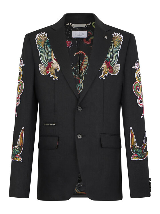 PHILIPP PLEIN PHILIPP PLEIN Marynarka 29165 Czarny Regular Fit