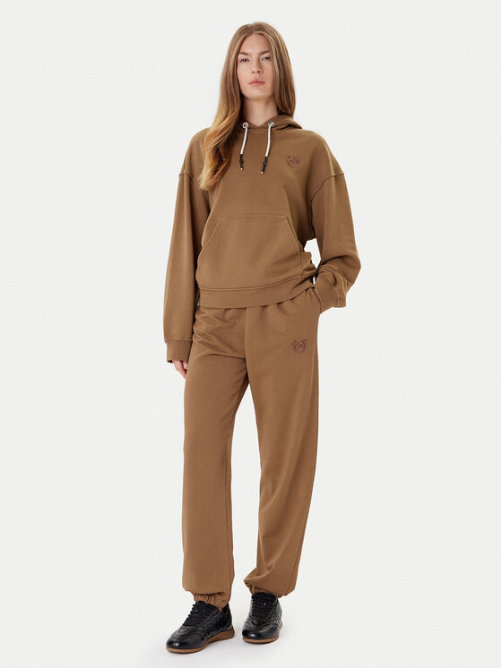PINKO PINKO Spodnji del trenirke Pazzo 105508 A2RB Rjava Regular Fit