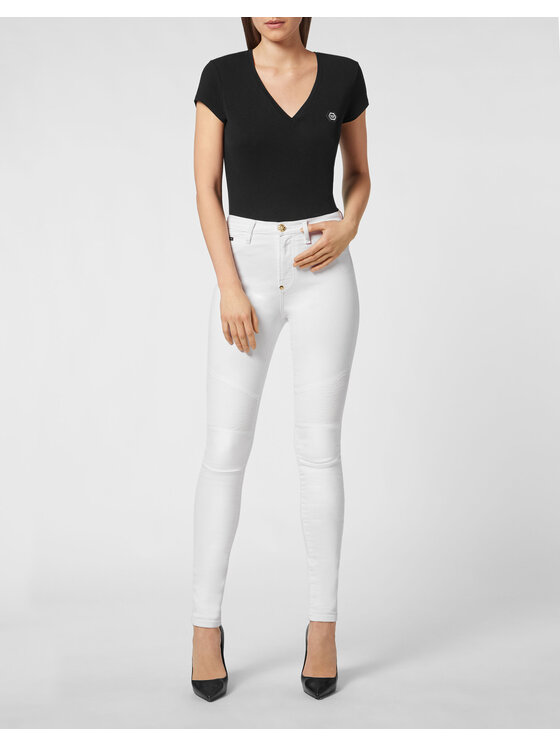 PHILIPP PLEIN PHILIPP PLEIN Jeansy 2851 Biały Slim Fit