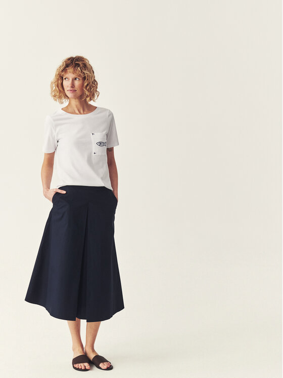 TATUUM TATUUM Midi sukně TENEROS Tmavomodrá Flare Fit