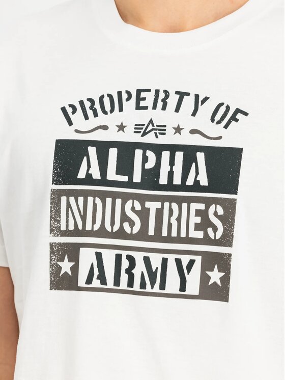 Alpha Industries Alpha Industries T-Shirt AI.268514 Biały Regular Fit