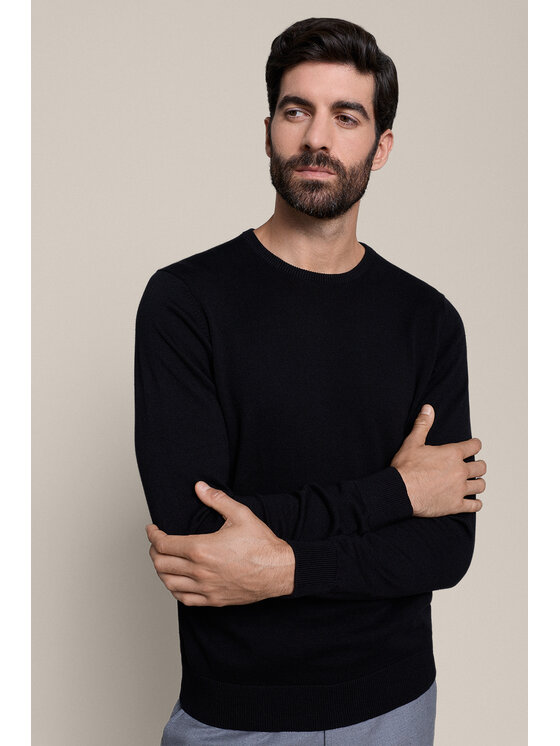 Lancerto Lancerto Sweter Christopher SW073226000031 Czarny Regular Fit